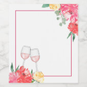 Rosé Tuin Blind Proeven Wijn Etiket (Enkel label)