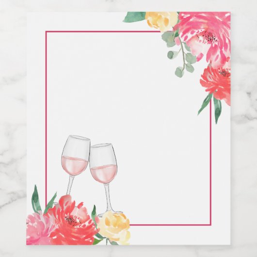 Rosé Tuin Blind Proeven Wijn Etiket (Enkel label)