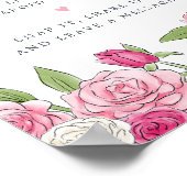 Rosé Tuin Foto Gastenboek Teken Poster (Hoek)