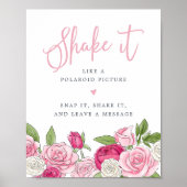 Rosé Tuin Foto Gastenboek Teken Poster (Voorkant)