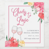 Rosé Tuin Vrijgezellenfeest Wijn Etiket (Enkel label)