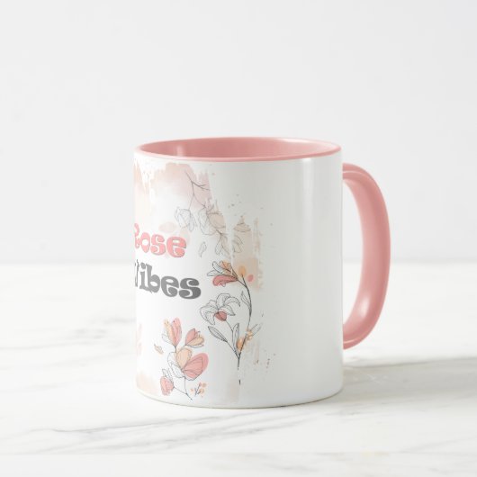 Rose Vibes – Aesthetic Floral Mood Mok (Voorkant rechts)