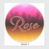Rose Vorname Name golden pink Aufkleber Sticker (Vel)