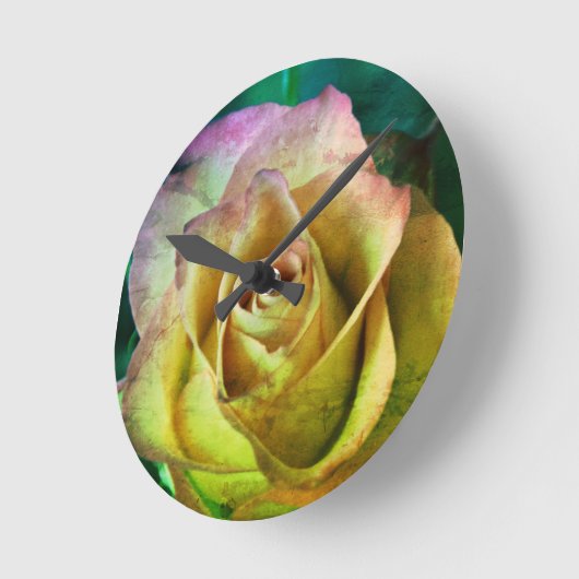 Rose Wall Clock Ronde Klok (Hoek)