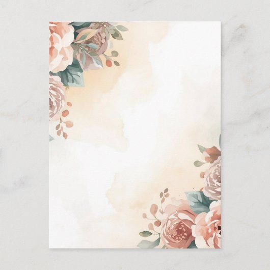 Rose Water Color Briefkaart (Voorkant)