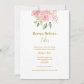 ROSE Watercolor Drankjes Voor Ik Doe Uitnodiging (Voorkant)