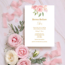 ROSE Watercolor Drinken Voordat Ik Uitnodiging Doe