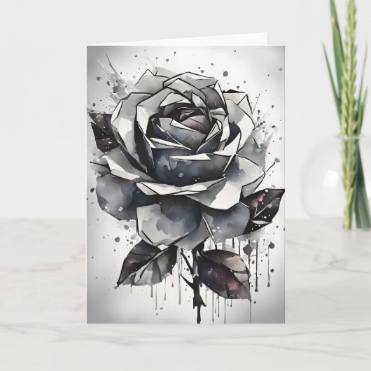 Rose - Watercolor flowers Kaart (Voorkant)