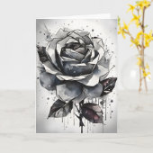 Rose - Watercolor flowers Kaart (Gele Bloem)
