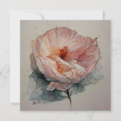 Rose Watercolor Painting Kaart (Voorkant)