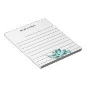 Rose watercolour Mom Personalized Name Notitieblok (Schuin)