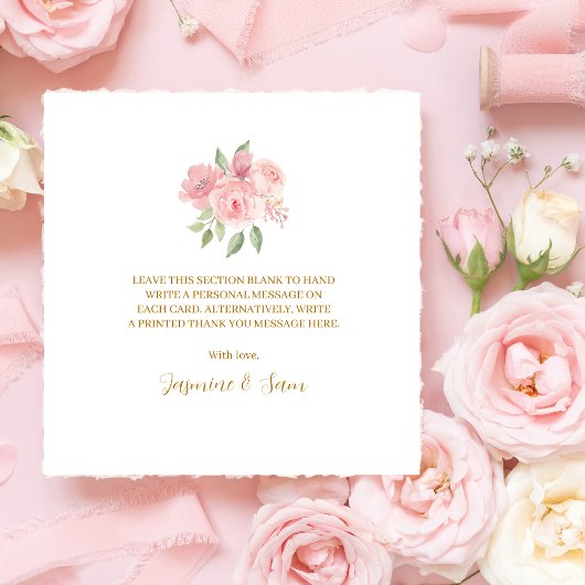 ROSE Waterverf Bedankkaart