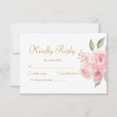 ROSE Waterverf RSVP Kaartje (Voorkant)