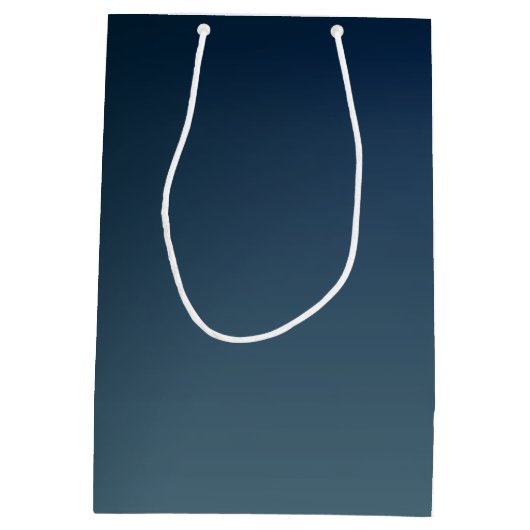 Rose Web on Gradient Blue Gift Bag Medium Cadeauzakje (Achterkant)