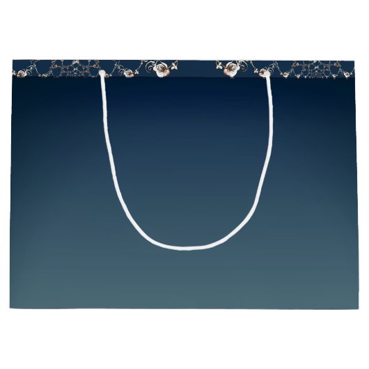 Rose Web op verloop blauwe cadeautas (Voorkant)