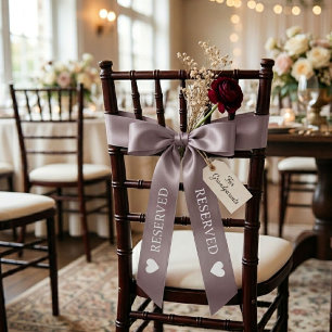 Rose & White bruiloft gereserveerd Satijnen Lint
