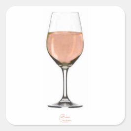 Rosé wijnglas sticker