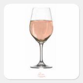 Rosé wijnglas sticker (Voorkant)