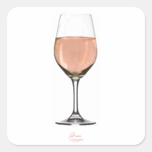 Rosé wijnglas sticker (Voorkant)