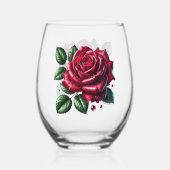 Rose Wijnglas Zonder Voet (Voorkant)