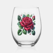 Rose Wijnglas Zonder Voet (Voorkant)