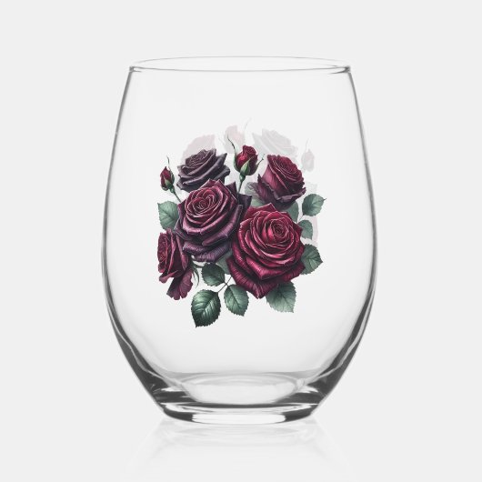 Rose Wijnglas Zonder Voet (Voorkant)