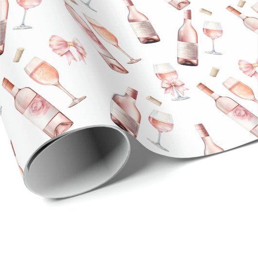 Rosé wijnliefhebber cadeaupapier (Rol Hoek)