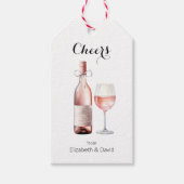 Rosé Wijnliefhebber Proost Op Jou  Cadeaulabel (Voorkant)