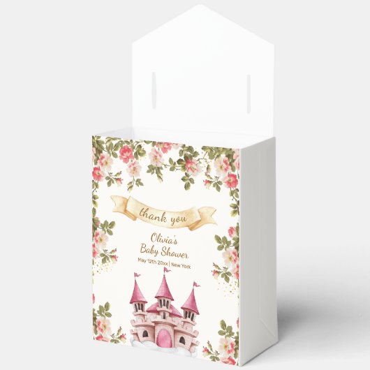 Rose Wildflower Fairytale Castle Baby Shower  Bedankdoosjes (Open)
