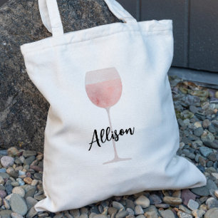 Rosé Wine Bridesmaid Wedding Bridal Party Tote Bag