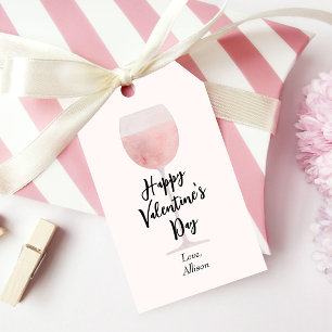 Rosé Wine Glass Happy Valentine Dag Cadeaulabel