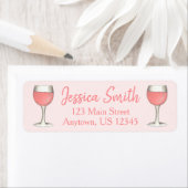 Rosé Wine Glass Pink Blush Zinfandel Persoonlijk Etiket (Insitu)