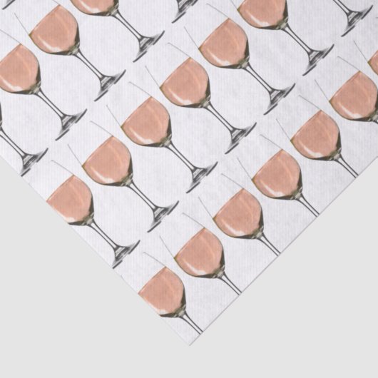 Rosé Wine Glass Tissue Paper Tissuepapier (Detail)