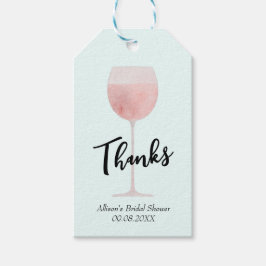 Rosé Wine Glass Vrijgezellenfeest Hartelijk dank Cadeaulabel