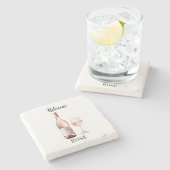 Rosé Wine Lover Onderzetter – gepersonaliseerde wi (Zijkant)