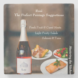 Rose Wine Pairing Guide/Mastering the Kitchen Stenen Onderzetter