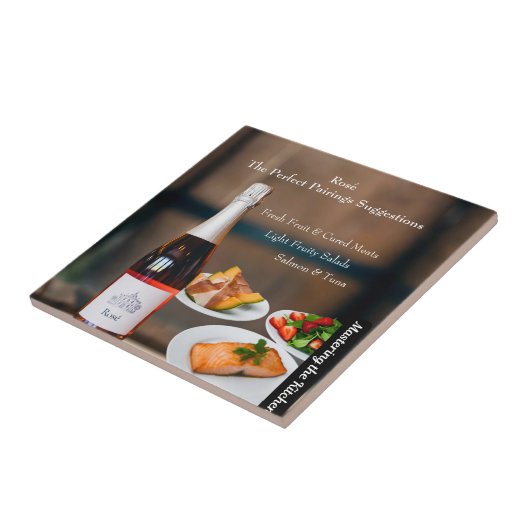 Rose Wine Pairing Guide/Mastering the Kitchen Tegeltje (Zijkant)