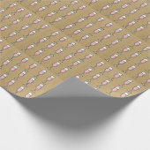 Rose Wine Pattern Gold Cadeaupapier (Hoek)