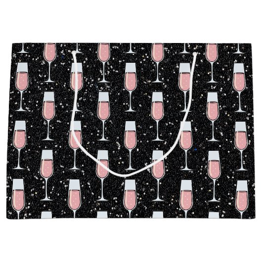 Rose Wine Pattern Groot Cadeauzakje (Voorkant)