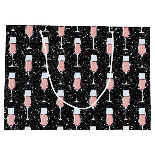 Rose Wine Pattern Groot Cadeauzakje (Achterkant)