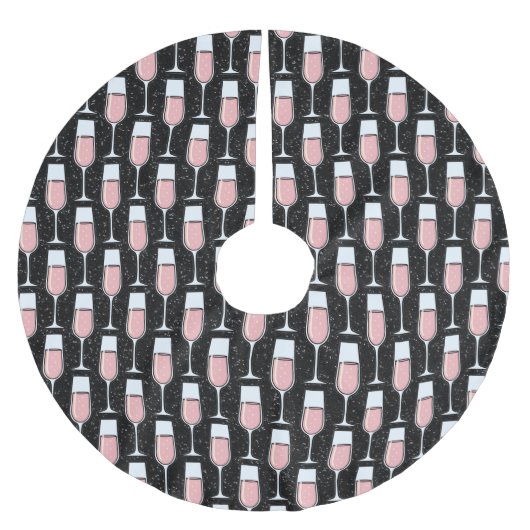 Rose Wine Pattern Kerstboom Rok (Voorkant)