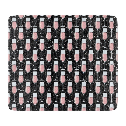 Rose Wine Pattern Snijplank (Voorkant)