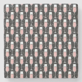 Rose Wine Pattern Stenen Onderzetter