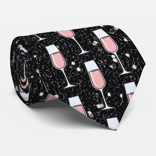 Rose Wine Pattern Stropdas (Opgerold)