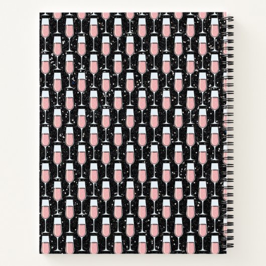 Rose Wine Pattern - Wine Diaries Notitieboek (Achterkant)