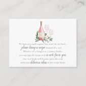 Rosé Wine Vrijgezellenfeest Recipe Request Enclosu Informatiekaartje (Voorkant)