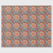 Rose With Warm Tones Of Orange And Rust Cadeaupapier (Vlak)