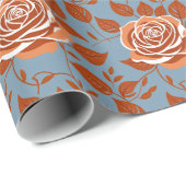 Rose With Warm Tones Of Orange And Rust Cadeaupapier (Rol Hoek)