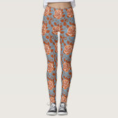 Rose With Warm Tones Of Orange And Rust Leggings (Voorkant)
