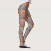 Rose With Warm Tones Of Orange And Rust Leggings (Rechts)